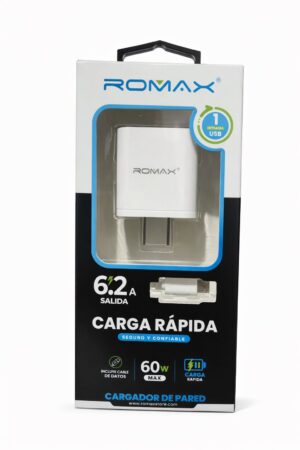 CARGADOR COMPLETO ROMAX TIPO Micro USB (V8)